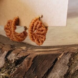 New Handmade Earrings - Burnt orange